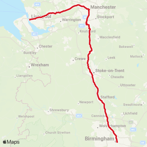 National Express Manchester Airport The Sta - Liverpool One Bus Sta map