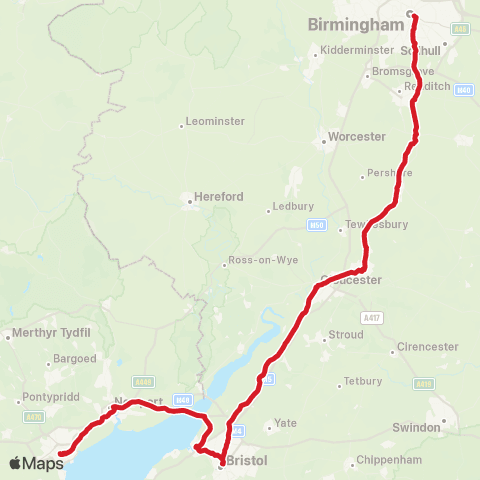 National Express Sophia Gardens - Birmingham Coach Sta map