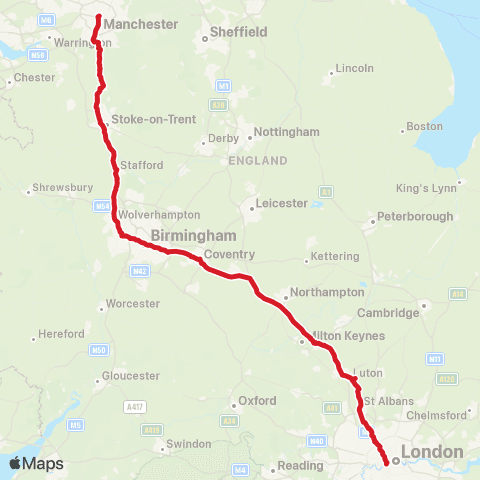 National Express Victoria Coach Sta - Manchester Central Coach Sta map