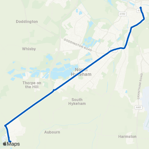 PC Coaches Central Bus Sta - Greenfinch Crescent map