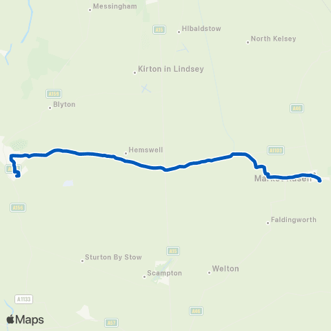 PC Coaches The Pines - De Aston School Bus Park map