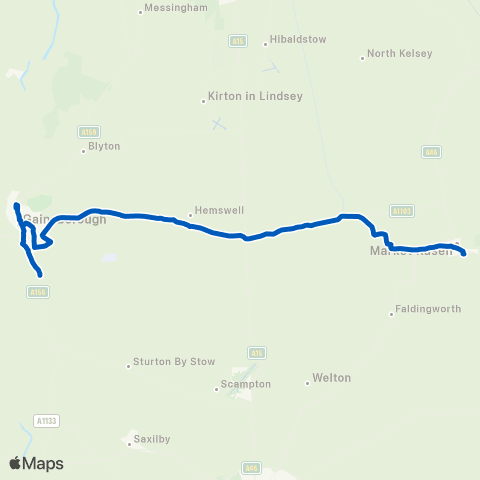 PC Coaches The Green - De Aston School Bus Park map