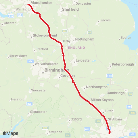 National Express Univ of Salford - Wembley Stadium Green Coach Parking First Way map