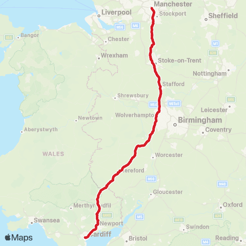 National Express Manchester Central Coach Sta - Sophia Gardens map