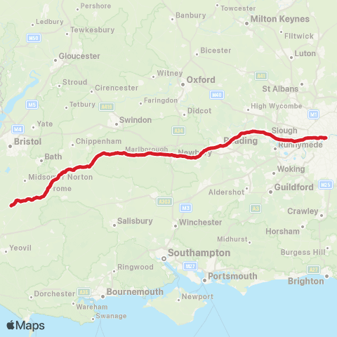 National Express Victoria Coach Sta - Glastonbury Festival Coach Pk map