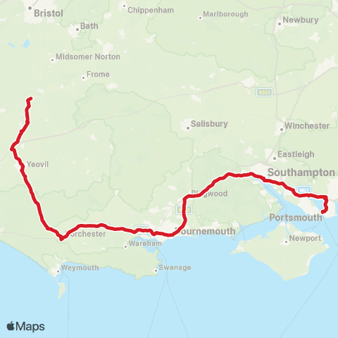 National Express Glastonbury Festival Coach Pk - St Georges Square map