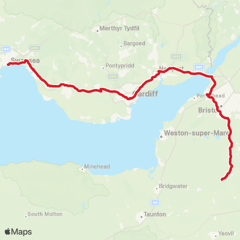 National Express Glastonbury Festival Coach Pk - Sophia Gardens map
