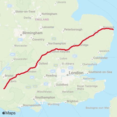 National Express Glastonbury Festival Coach Pk - Market Gates map