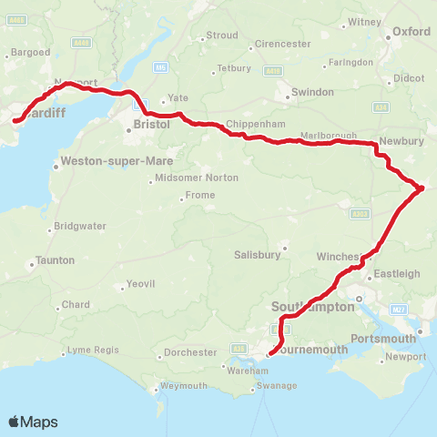 National Express Bournemouth Station - Sophia Gardens map