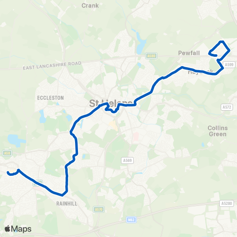 Hattons Travel Prescot Bus Station - Cherryfield Drive map