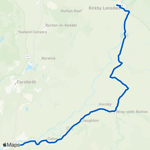 Kirkby Lonsdale Coaches Bus Station - Kirkby Lonsdale Booth's map