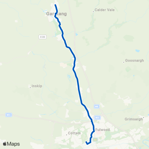 Kirkby Lonsdale Coaches Green Lane - Our Ladys Rchs map