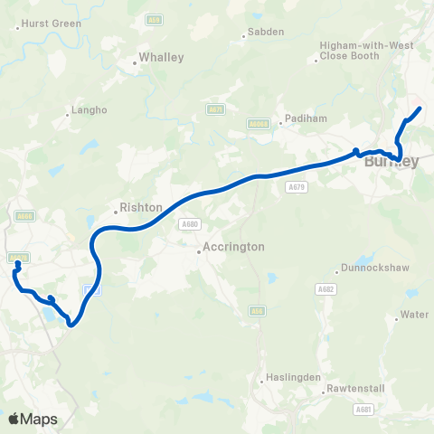 Moving People Bus Station - Burnley General Hospital map