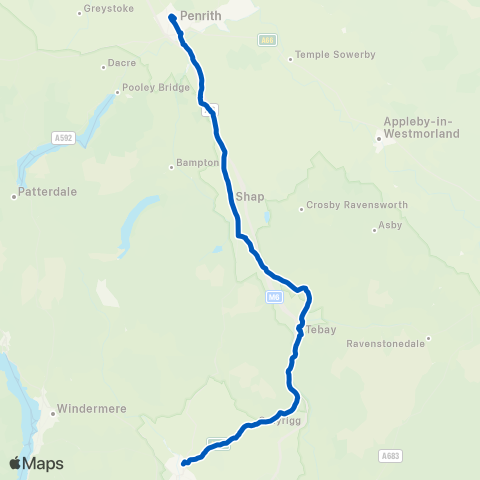 Kirkby Lonsdale Coaches Bus Station (Ken) - Bus Station (P) map