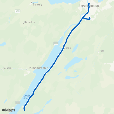 Highland Council Bus Station Stance 6 - Glenlia Playpark map