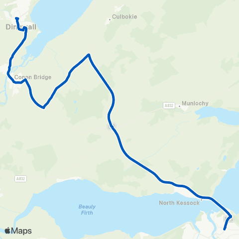 Highland Council Inverness Justice Ctr - Dingwall Academy map
