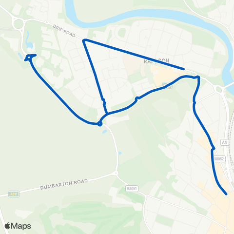 Hunters Executive Coaches Stirling Baptist Church - Park and Ride map