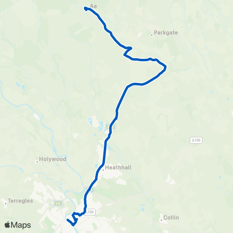 Houston's Minicoaches Ae Post Office - Whitesands map