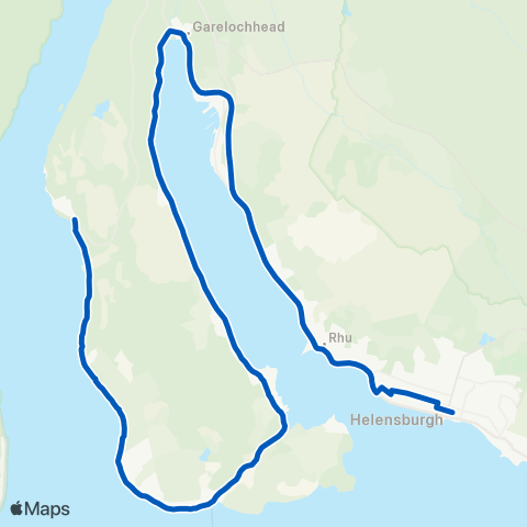 Garelochhead Minibuses & Coaches Helensburgh Railway Station - Naval Base map