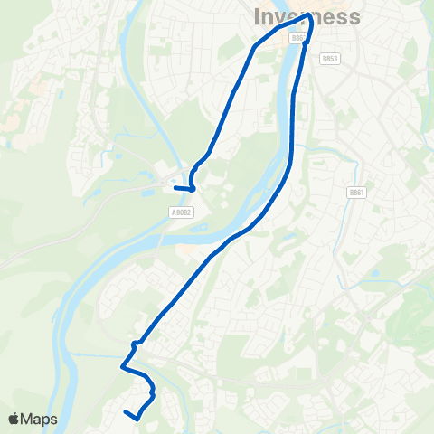 Highland Council Torvean Park & Ride - Mey Avenue map