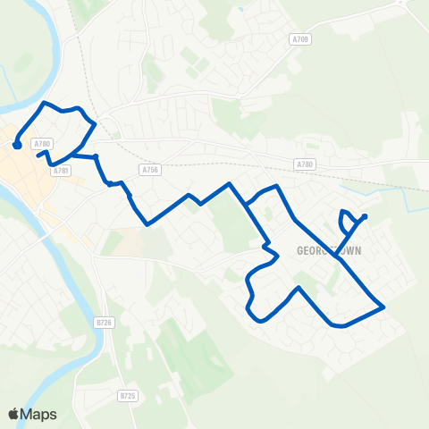 Houston's Minicoaches Great King St - Burns Statue map