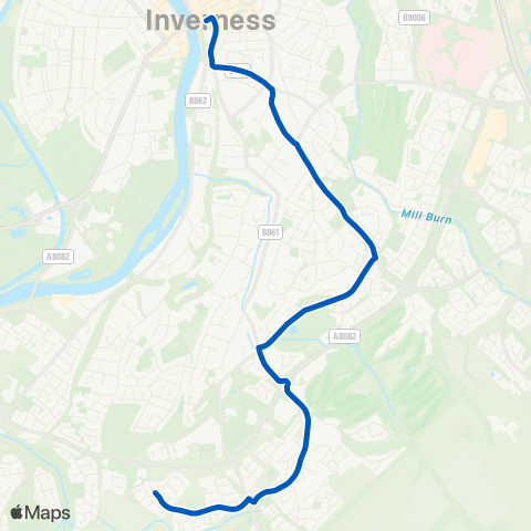 Highland Council Culduthel Mains Gardens - Castle Street map