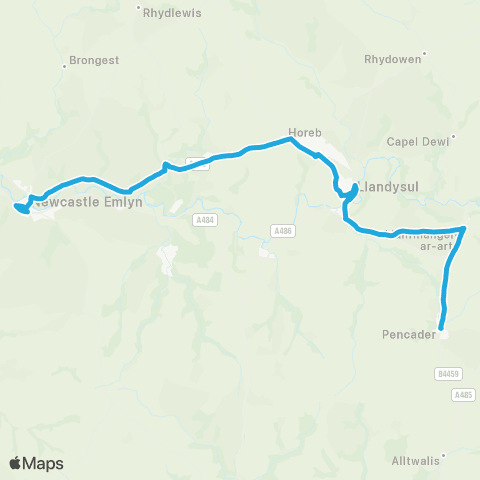 Richards Bros Pencader War Memorial - Cattle Market map