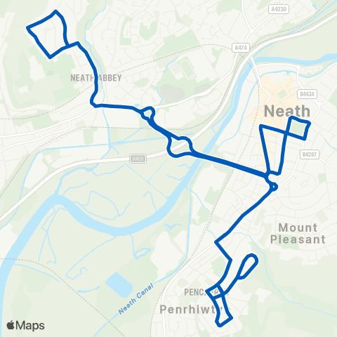 Select Coaches Neath Bus Sta Stand 4 - Neath Bus Sta Stand 4 map