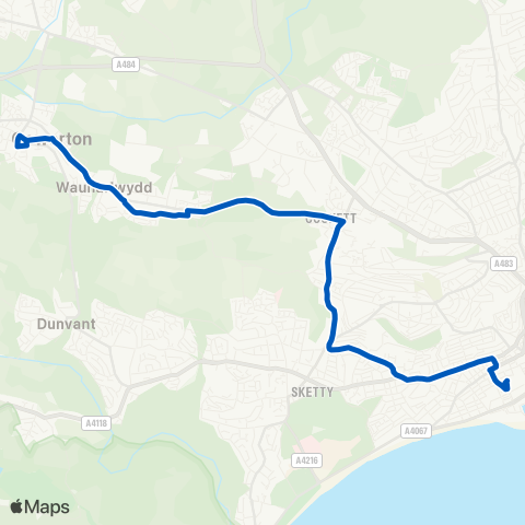 South Wales Transport  map