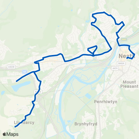 South Wales Transport  map
