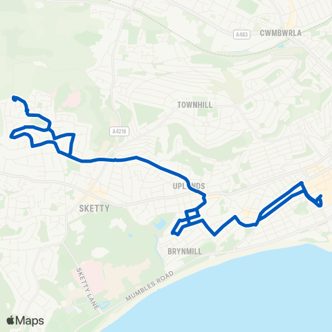 South Wales Transport  map