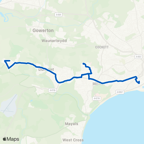South Wales Transport  map