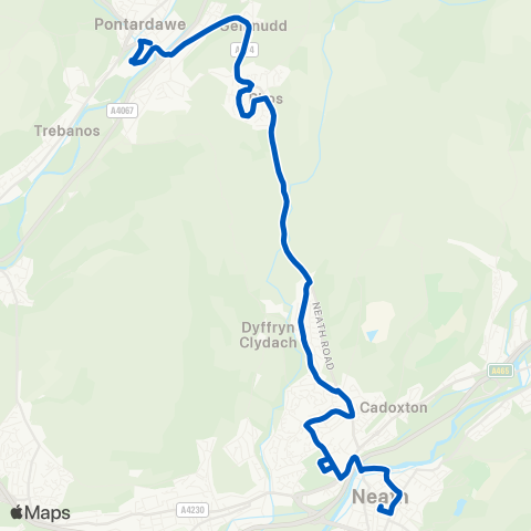 South Wales Transport  map
