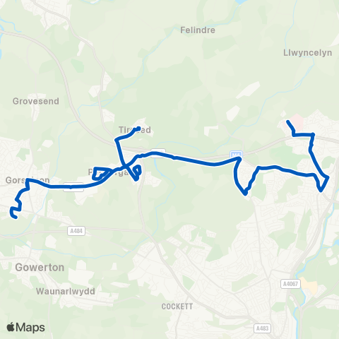 South Wales Transport  map