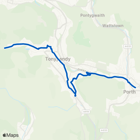 Thomas of Rhondda Howard Street Terminus - Morrisons map