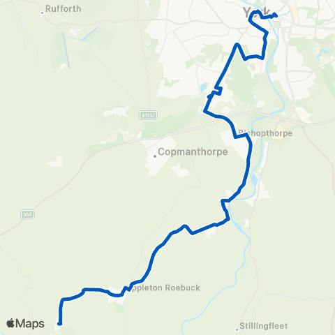 York Pullman Piccadilly - Cuckoo Hill Farm map