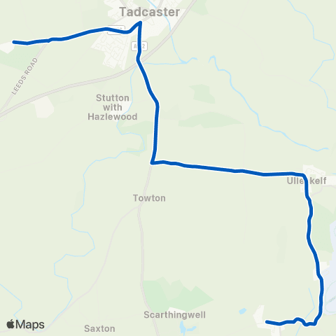 York Pullman Station - Tadcaster Grammar School map