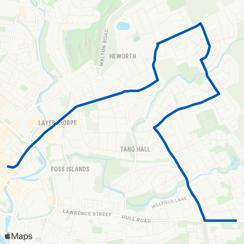 York Pullman Archbishop Holgate's School - Stonebow map