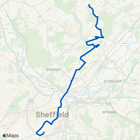 TM Travel Sicey Av / Stubbin Ln - S Ln / Cumberland St map