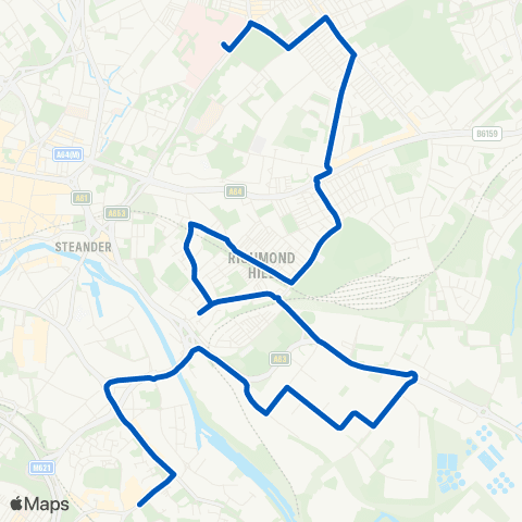 Yorkshire Travel Group John Charles Stadium - St James Hospital map
