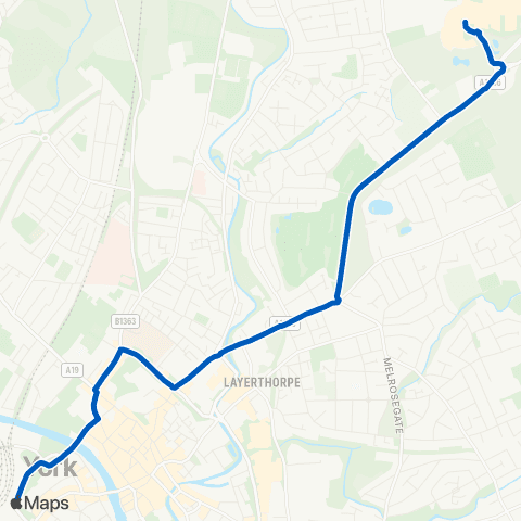 York Pullman Rail Station - Monks Cross Park and Ride map