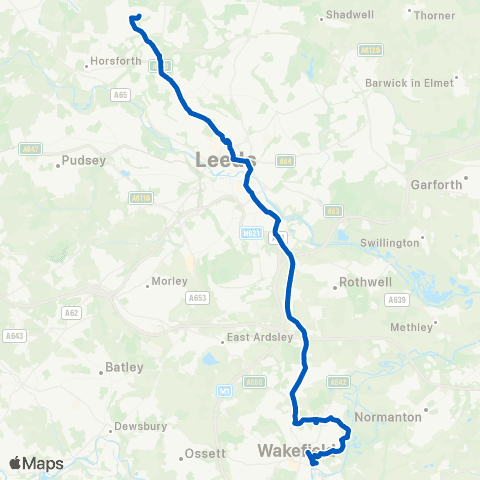 Yorkshire Travel Group Hepworth B Kirkgate Sta - Leeds City Bus Sta map