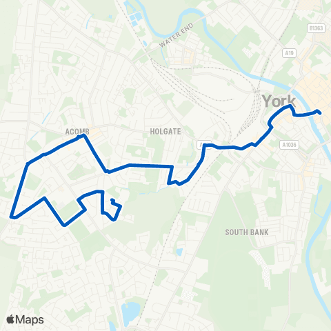 York Pullman Piccadilly - Ascot Way map