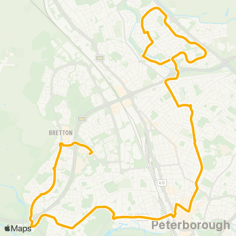 East Midlands Winship Road - Hospital Bus Station map