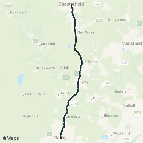 East Midlands New Beetwell Street - Bus Station map