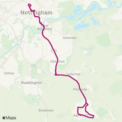 East Midlands Mount Street - Mount Street map