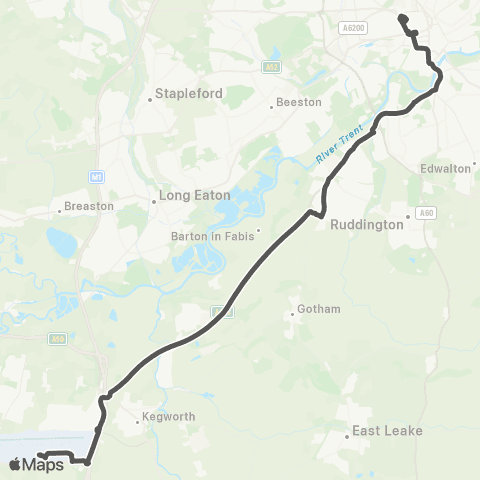 East Midlands Friar Lane - Coach Park map