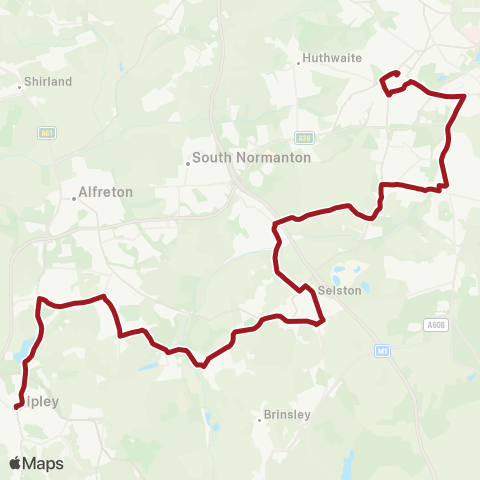 East Midlands Sutton Bus Station - Market Place map