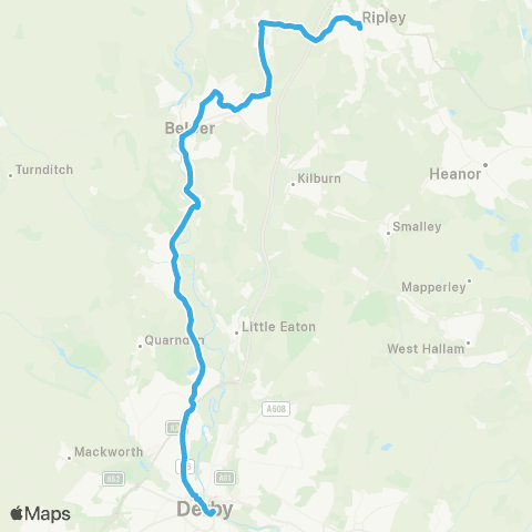 East Midlands High Street - Bus Station map