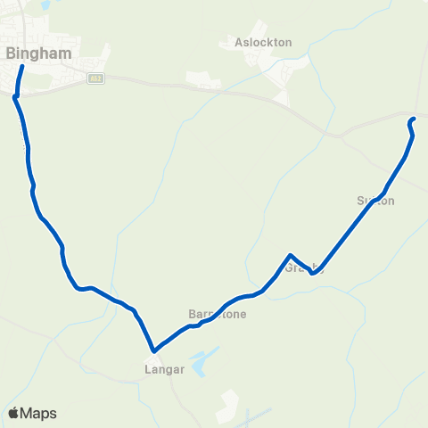 East Midlands Toot Hill School Bus Park - Church map